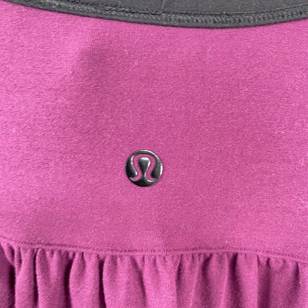 Lululemon Womens Urbanite Henley Long Sleeve‎ Shirt 4 Plum Rulu Athleisure Soft